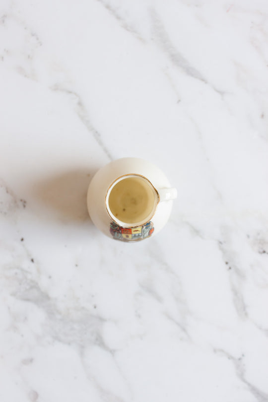 vintage European miniature souvenir porcelain vessels