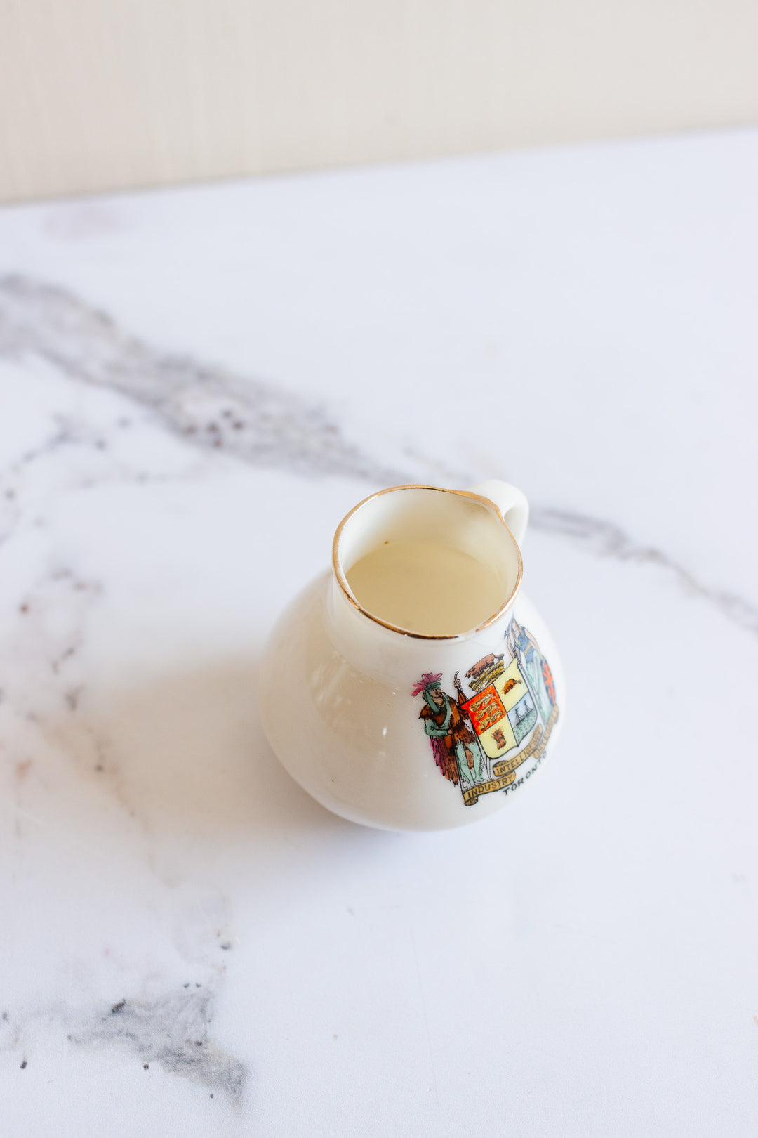 vintage European miniature souvenir porcelain vessels