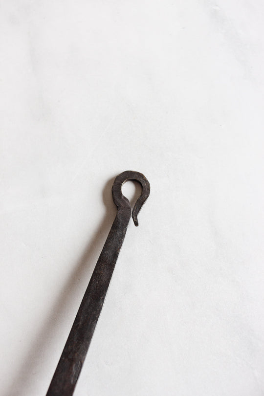 antique French hand forged copper utensils, set of 2