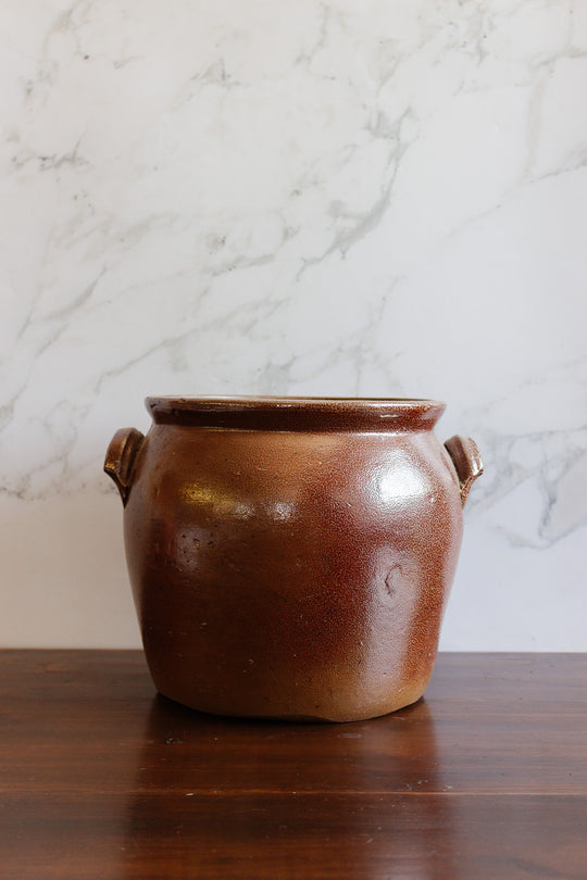 antique french confit pot