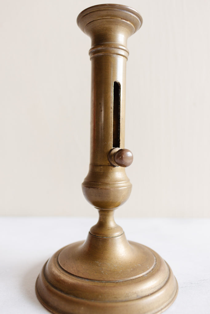 1940s French brass push up candlestick – Joliette