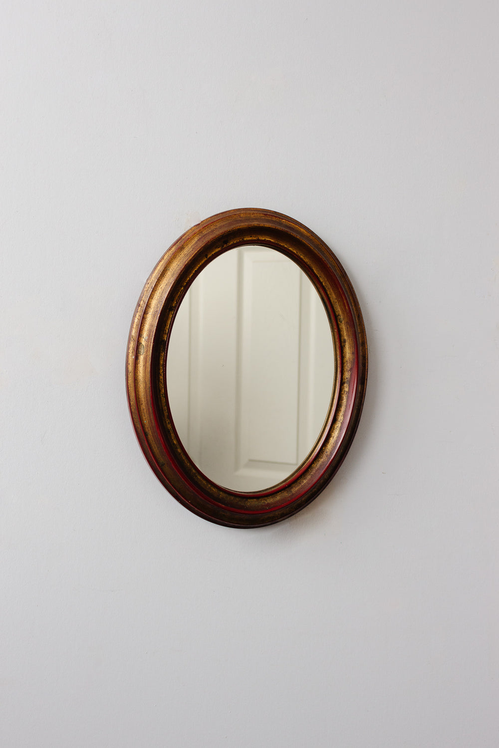 vintage french oval gilt mirror