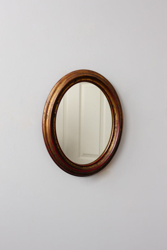 vintage french oval gilt mirror