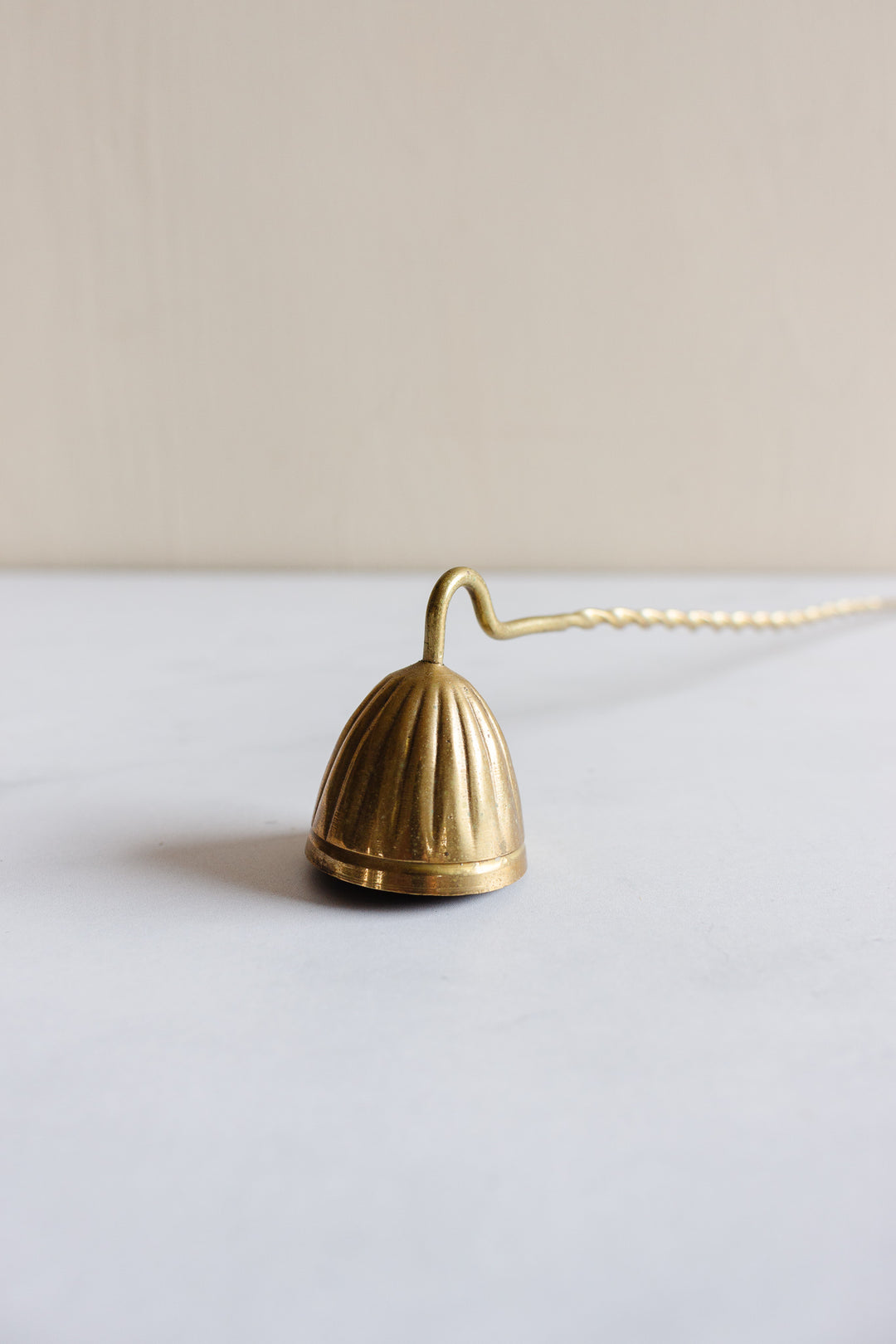 vintage English brass candle snuffer