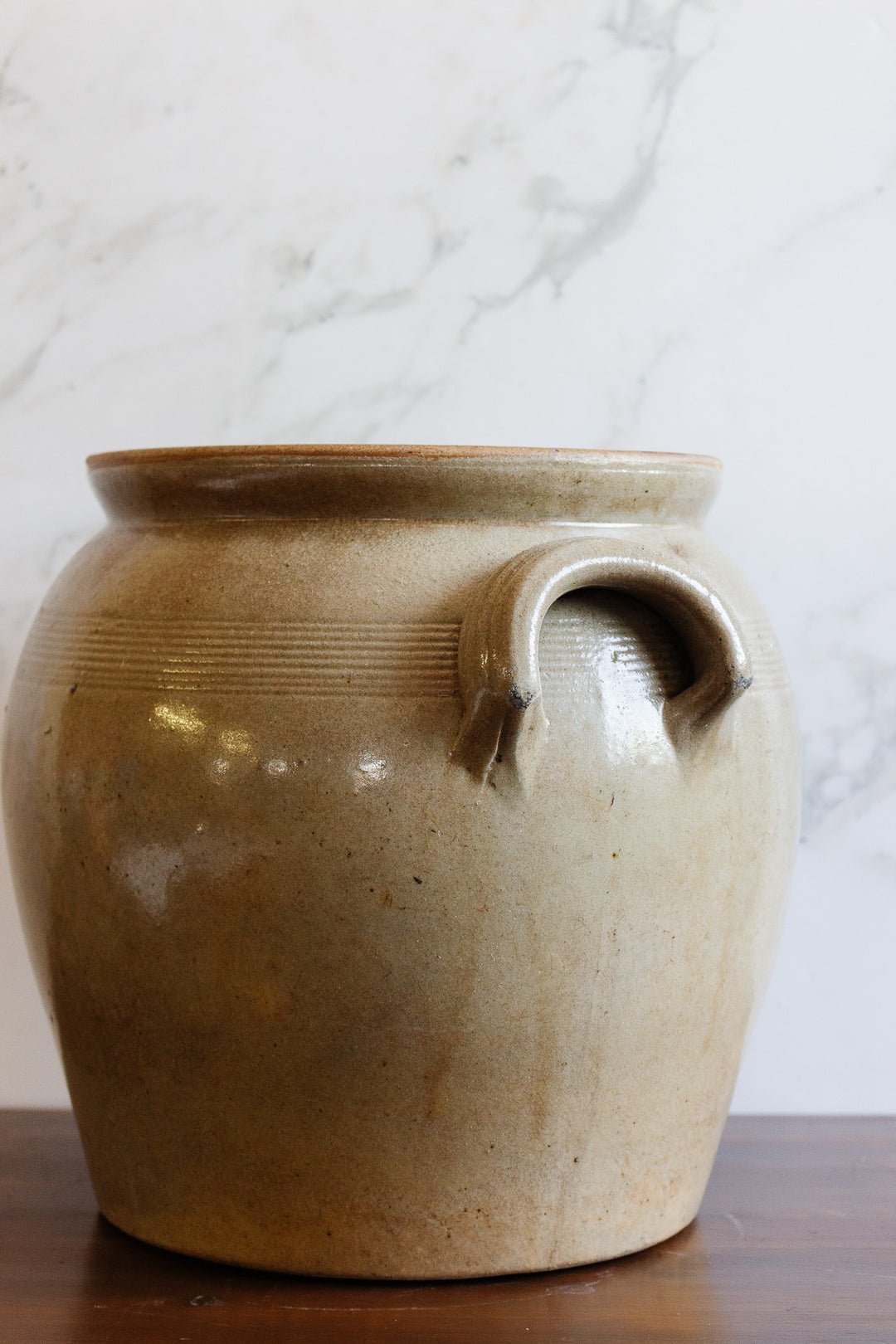 antique french extra large confit pot