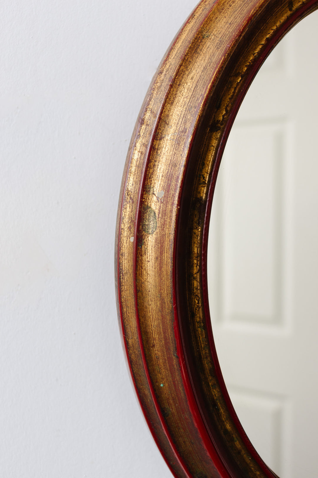 vintage french oval gilt mirror