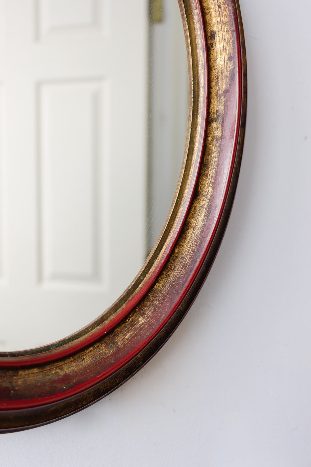 vintage french oval gilt mirror
