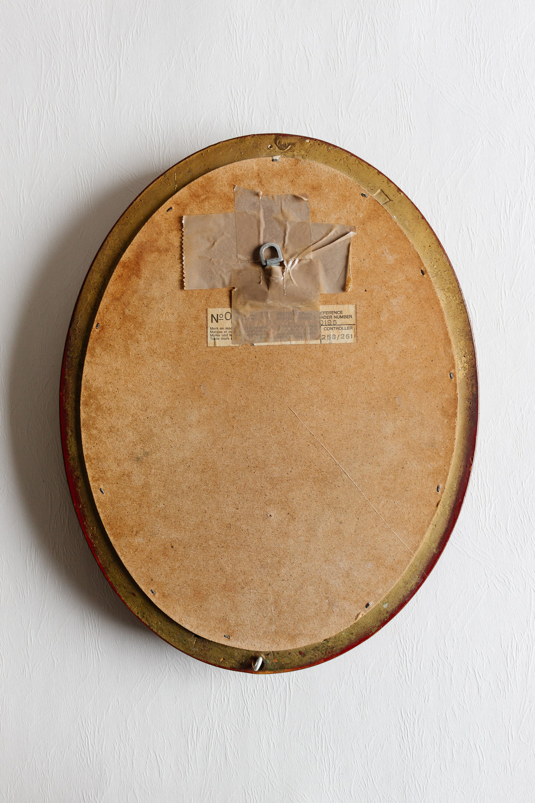 vintage french oval gilt mirror