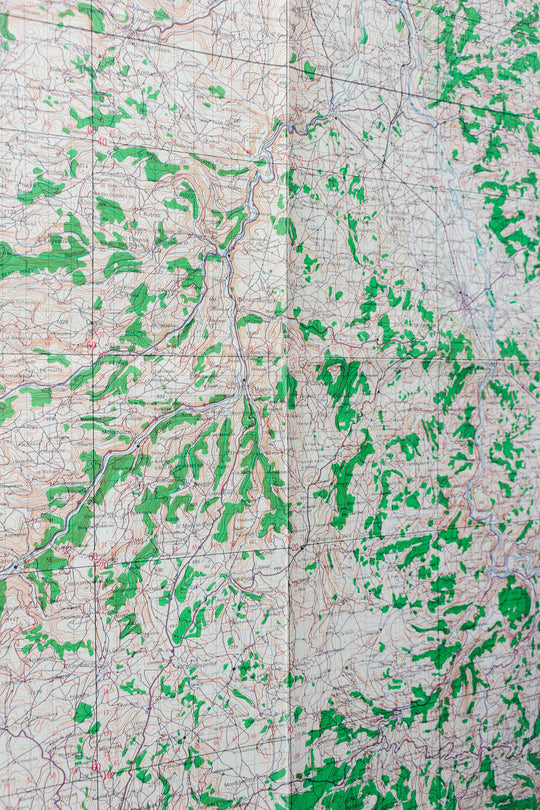 vintage french map of brioude