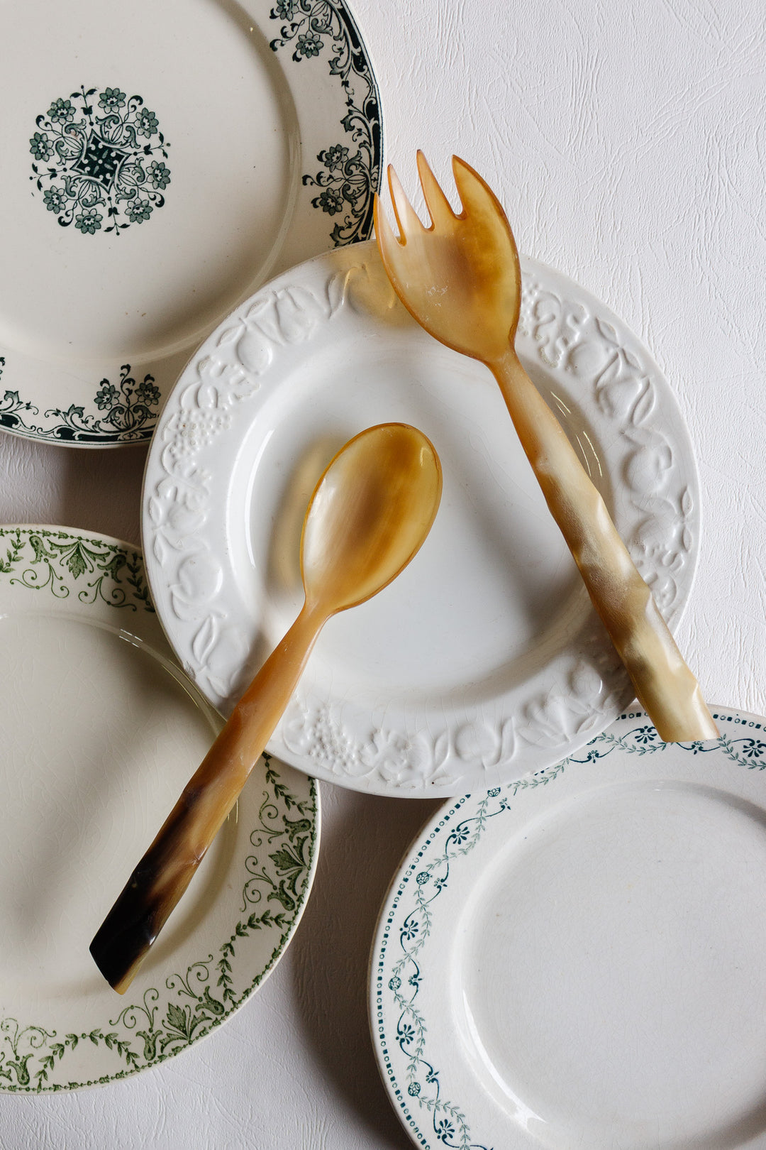vintage french horn salad servers