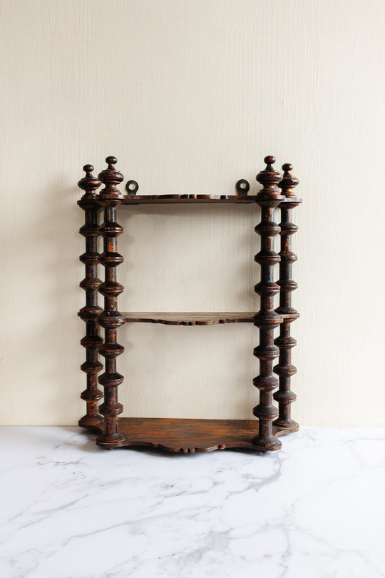 turn of the century french bobbin shelf