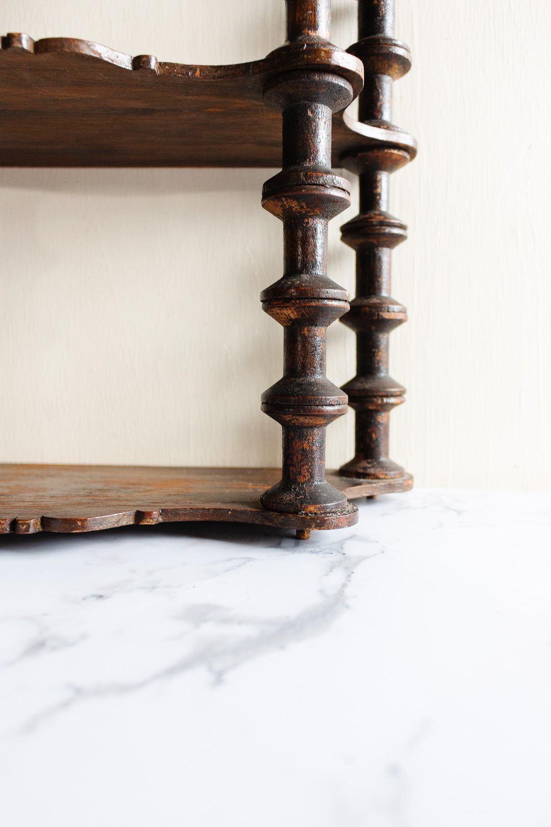 turn of the century french bobbin shelf
