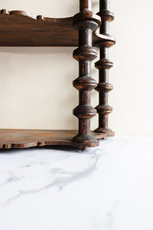 turn of the century french bobbin shelf
