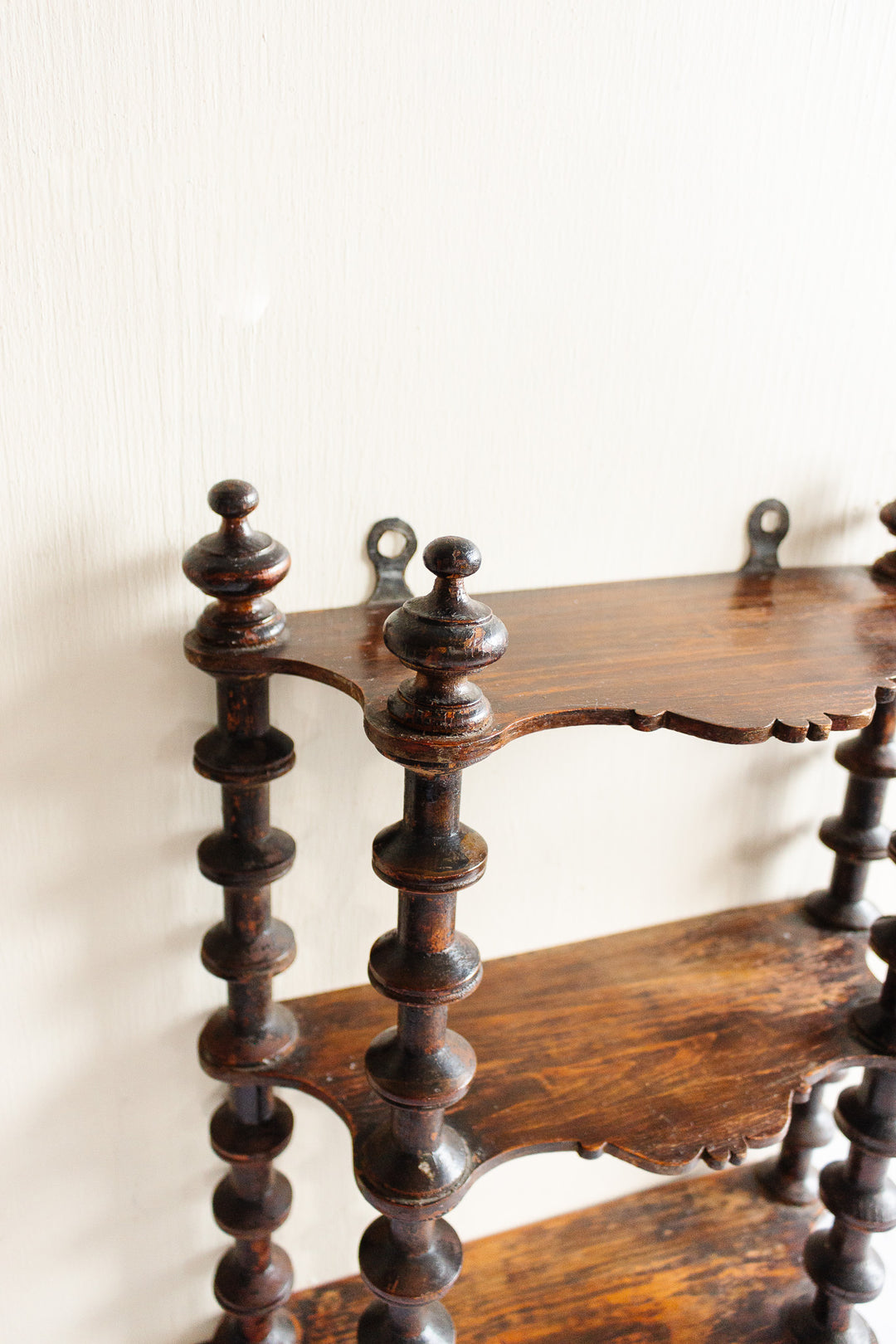 turn of the century french bobbin shelf