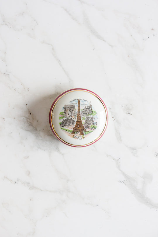 vintage french souvenir de paris trinket box