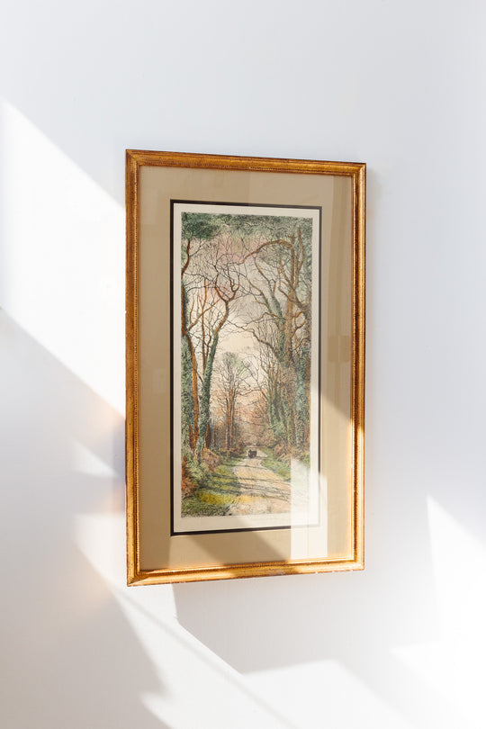 large antique English woods engraving made in 1888