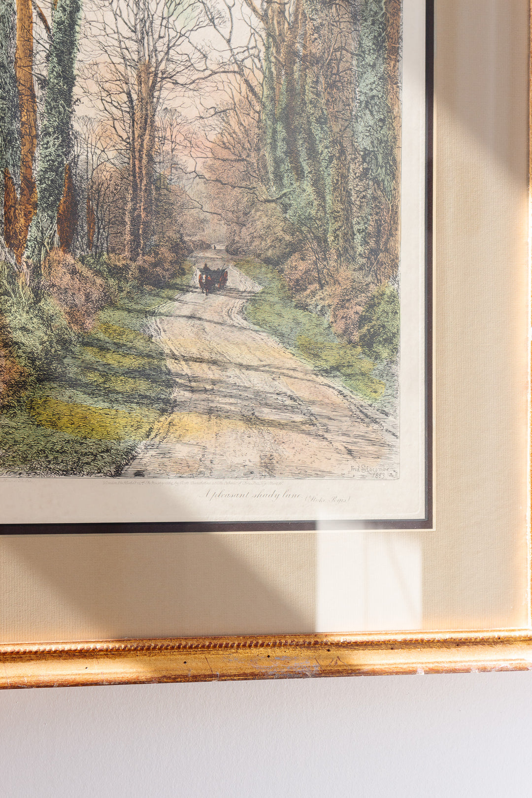 large antique English woods engraving made in 1888