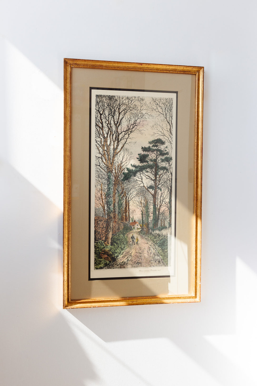 large antique English woods engraving made in 1888