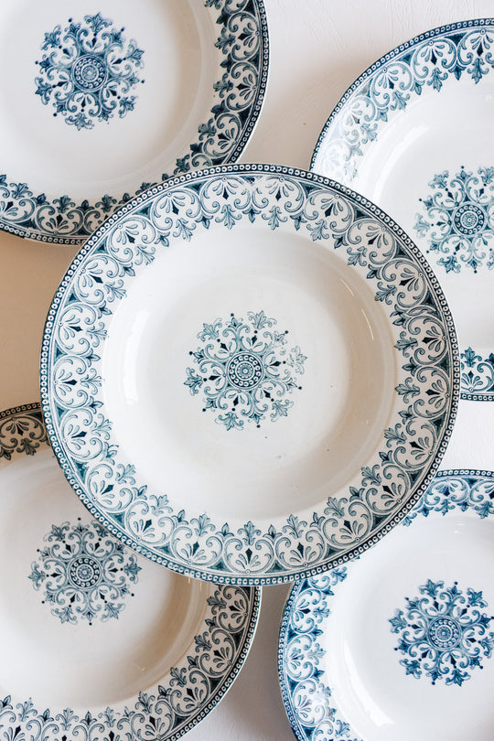 faiencerie de badonviller "oriental" bowls, set of 5