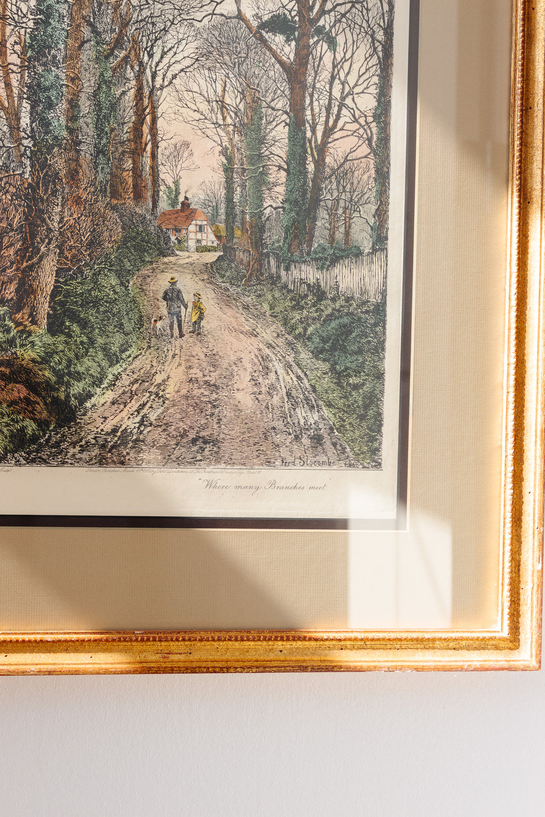 large antique English woods engraving made in 1888