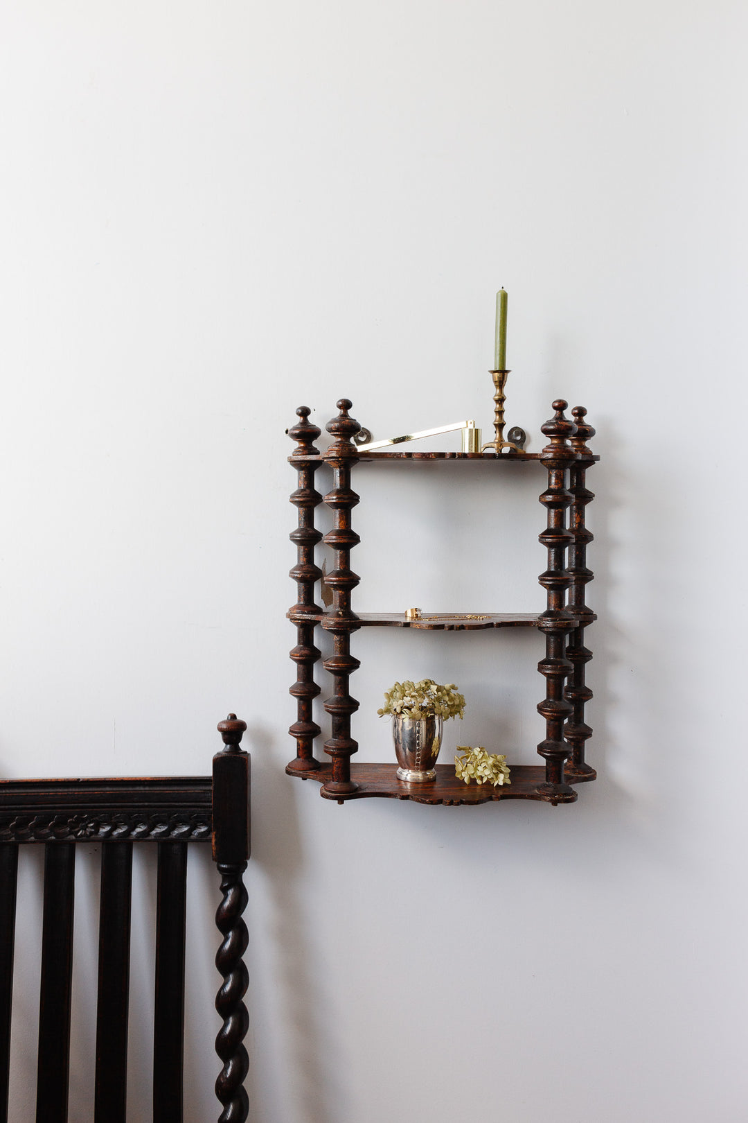 turn of the century french bobbin shelf
