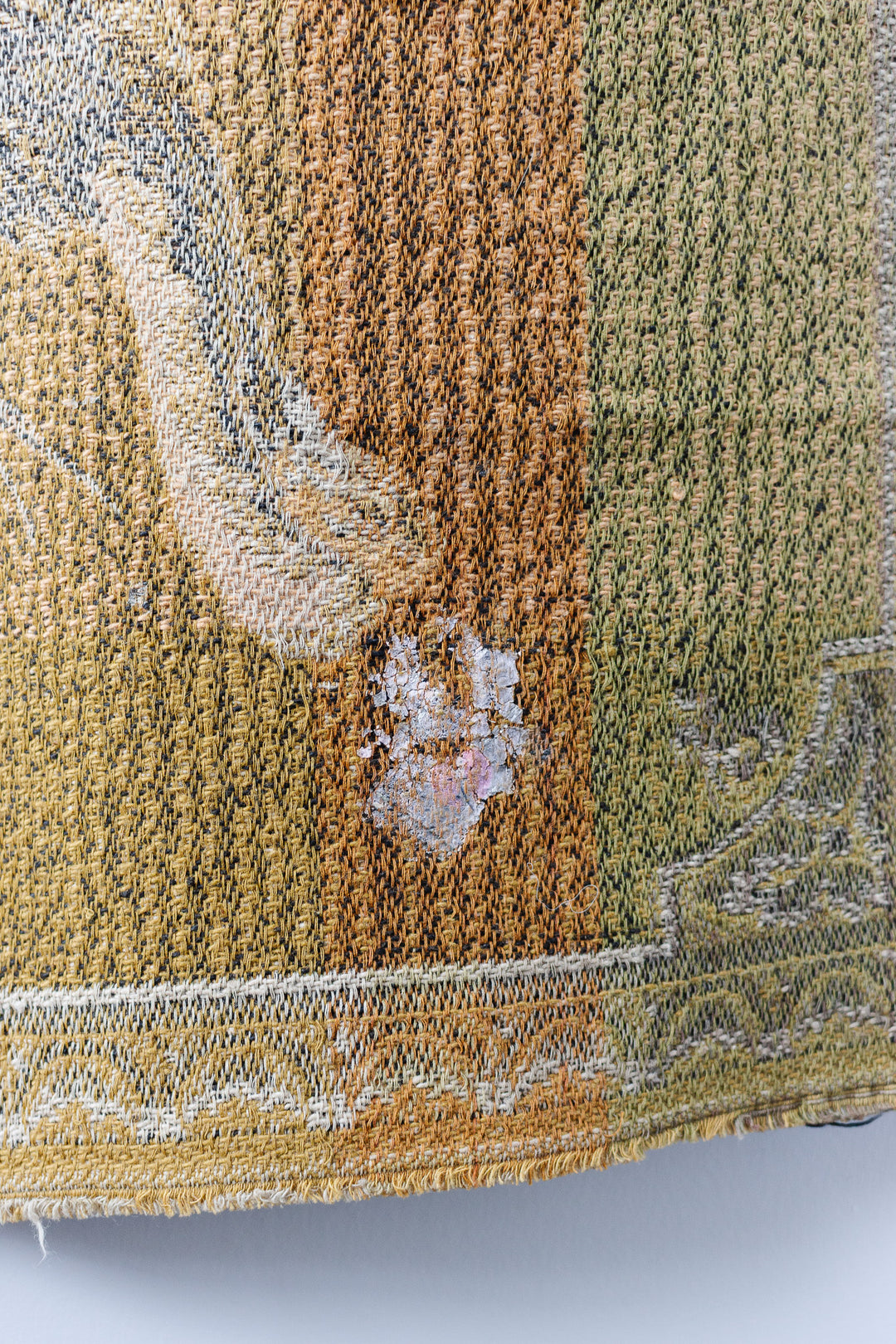 antique french "gibier" scene wool and cotton tapestry