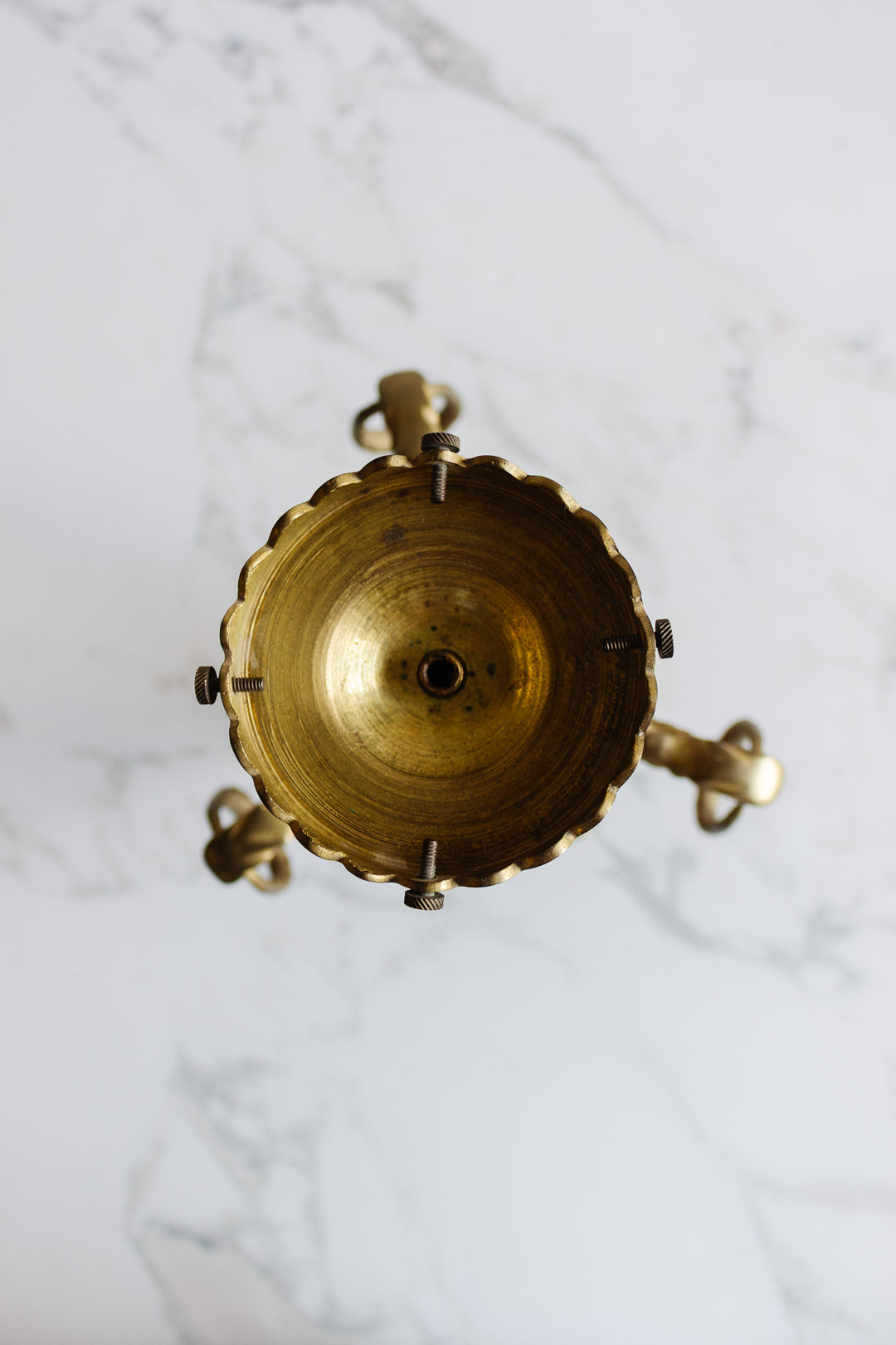 antique french extra large brass ornate candlestick