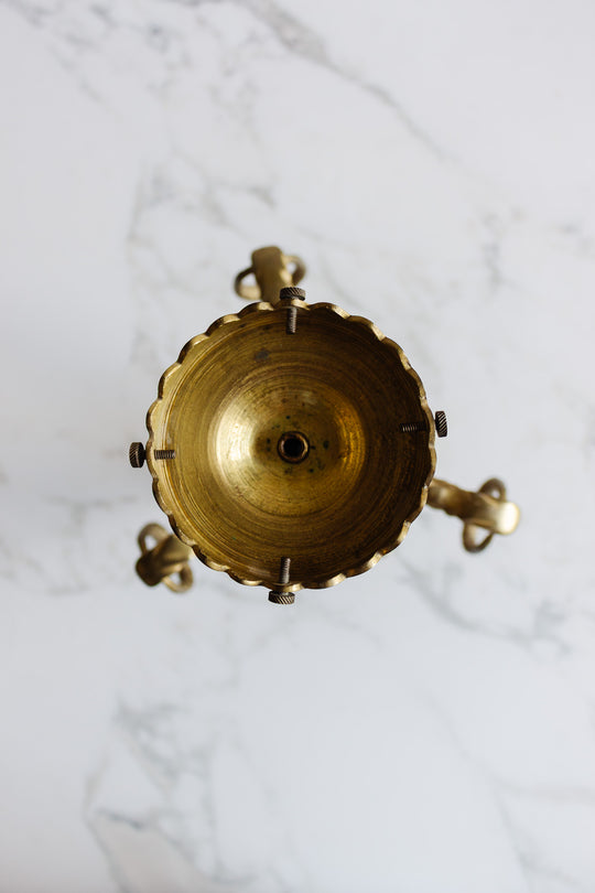 antique french extra large brass ornate candlestick