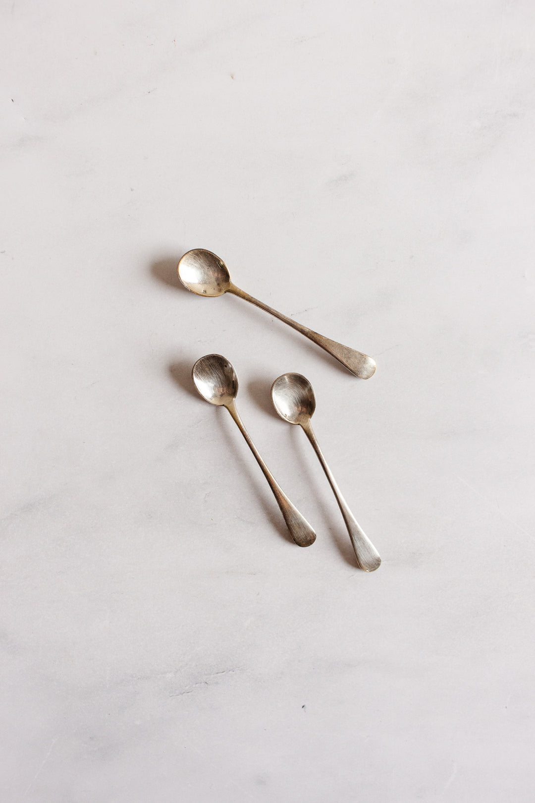 set of 3 miniature french mustard spoons