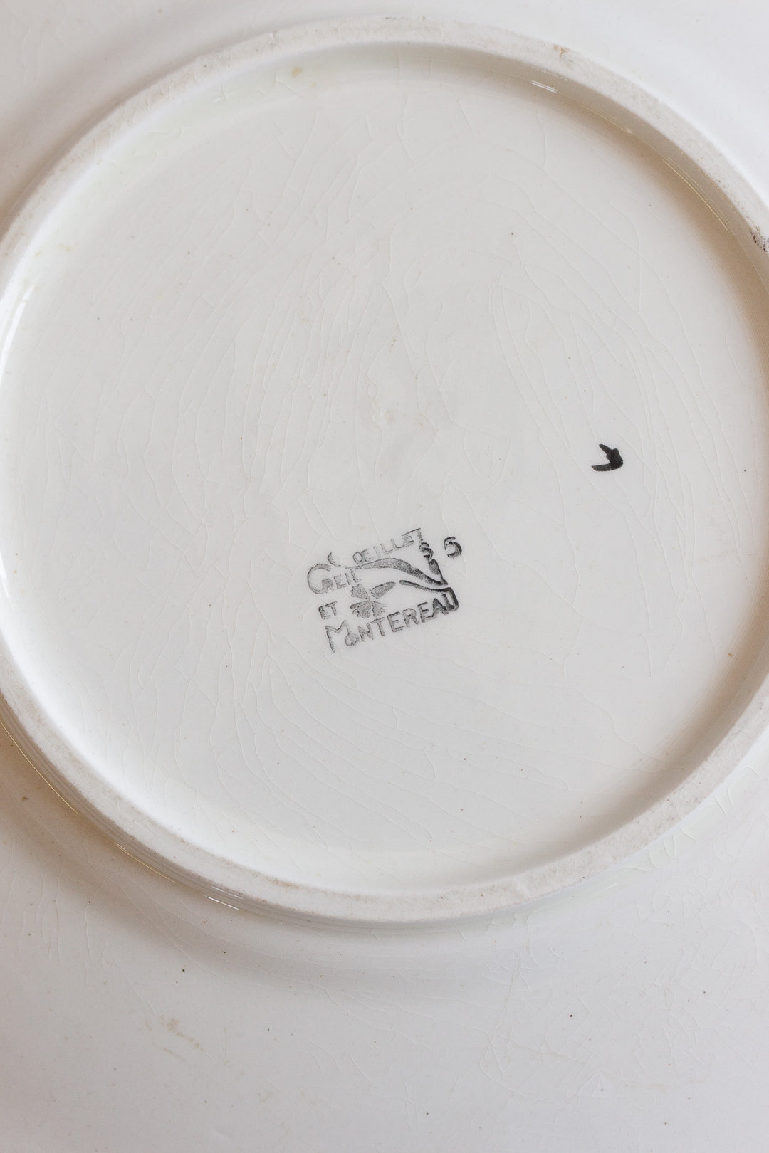 1900s creil et montereau "oeillet" cake plate