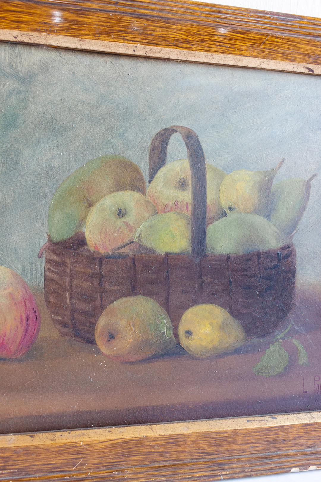poires et pommes dans le panier