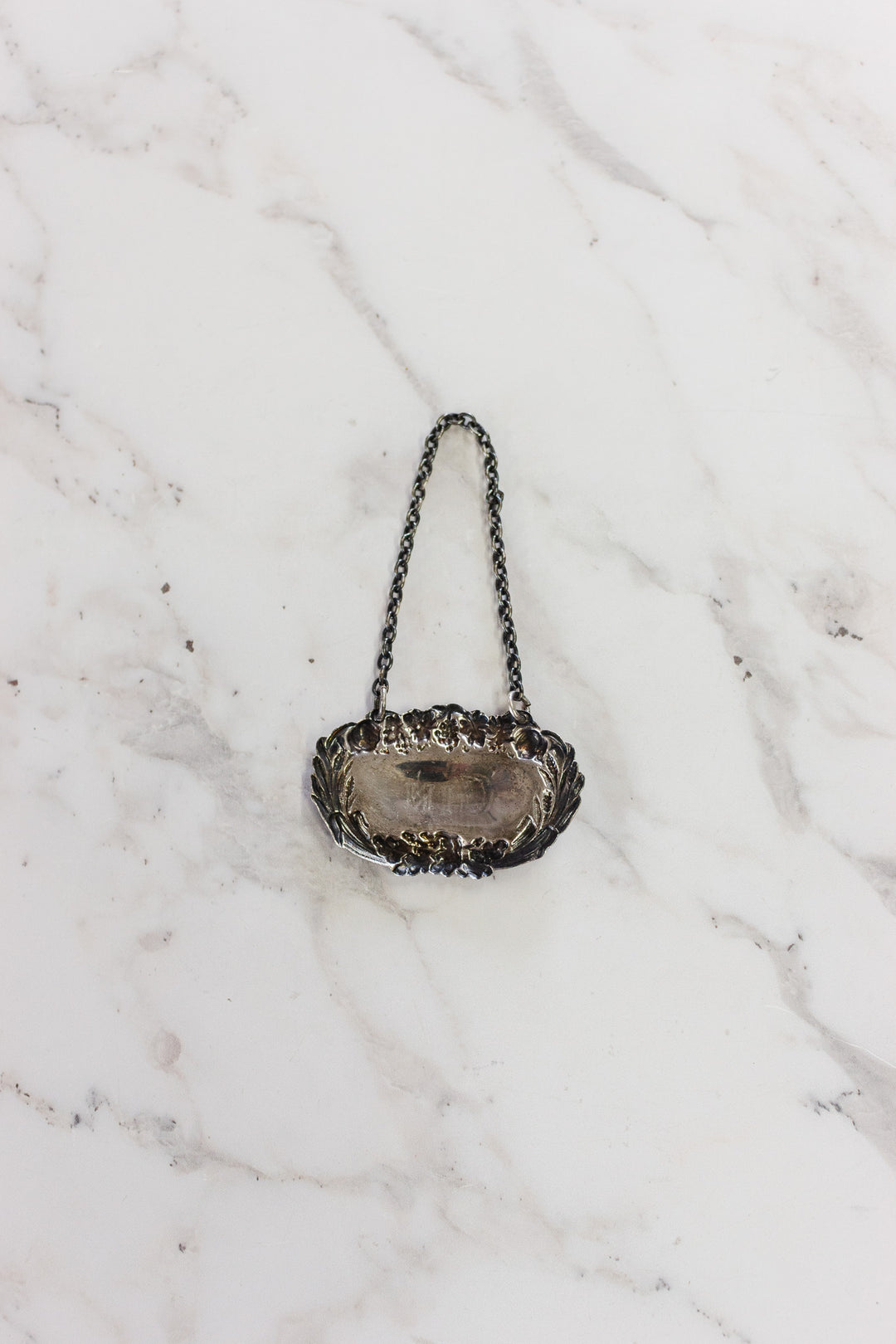 vintage English liquor decanter tags