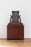 turn of the century French salesman sample oak dresser & vanity mirror