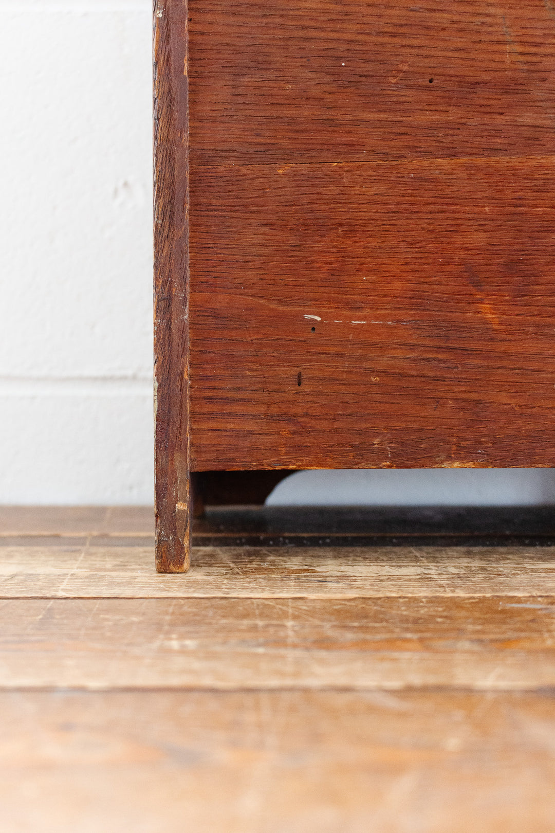 turn of the century French salesman sample oak dresser & vanity mirror