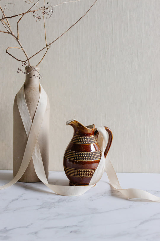 vintage quintessentially french stoneware pitcher