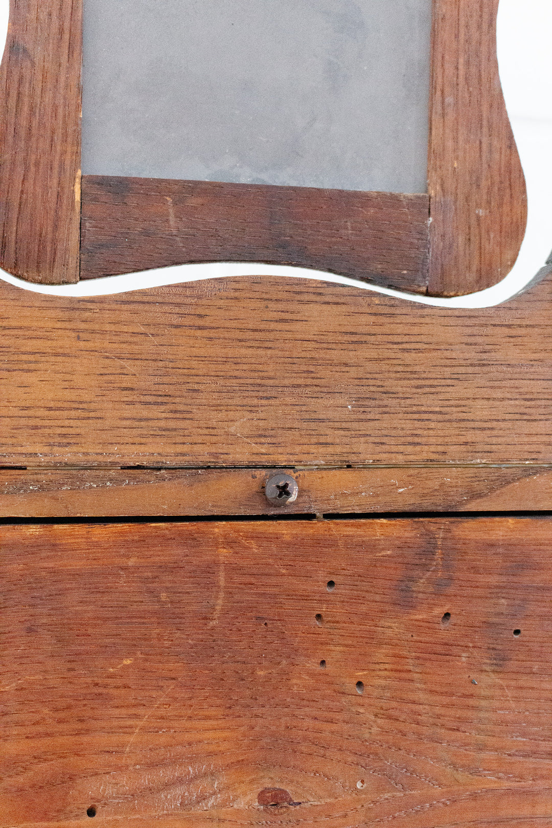 turn of the century French salesman sample oak dresser & vanity mirror