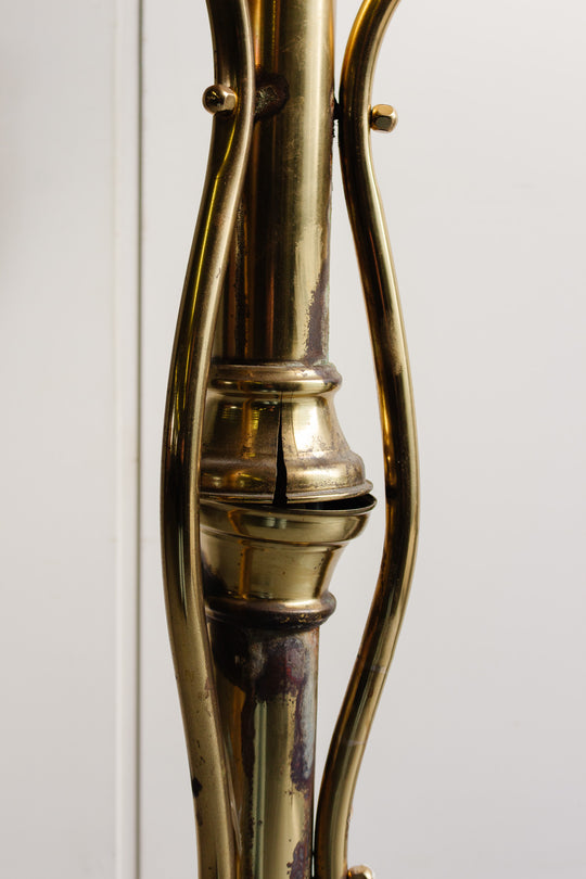 vintage french scrolled brass jardinière stand