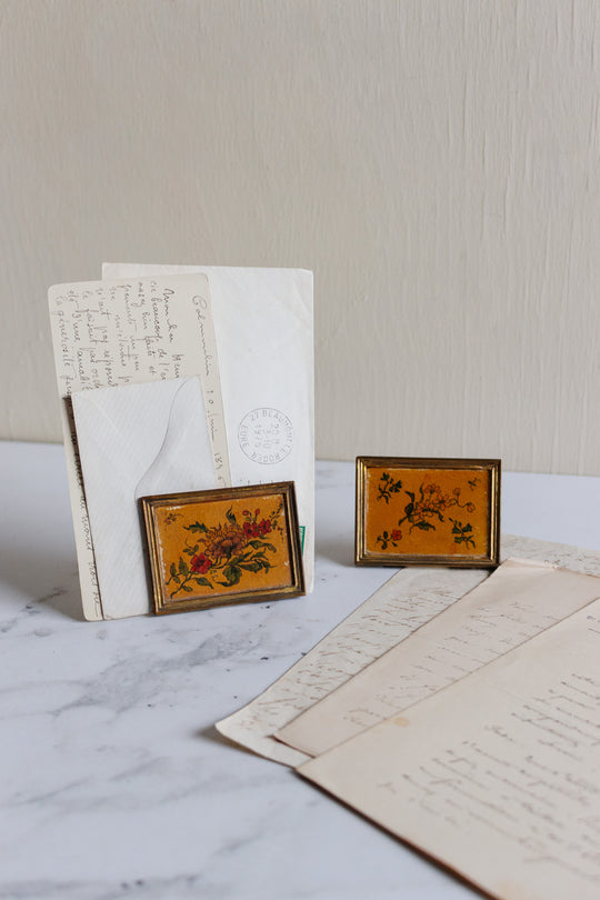 pair of late 19th century french brass correspondence holders