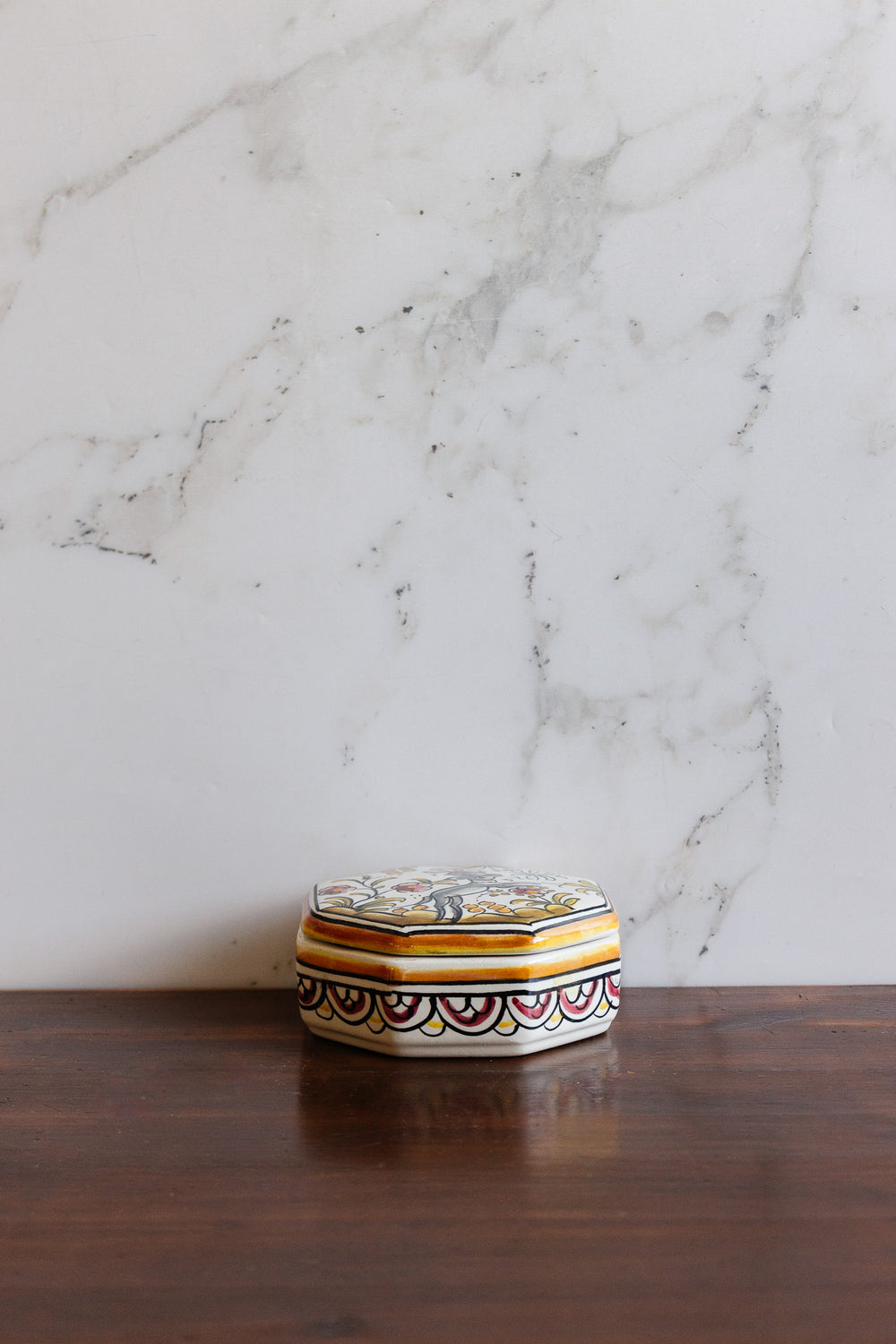 vintage portuguese hand painted trinket box