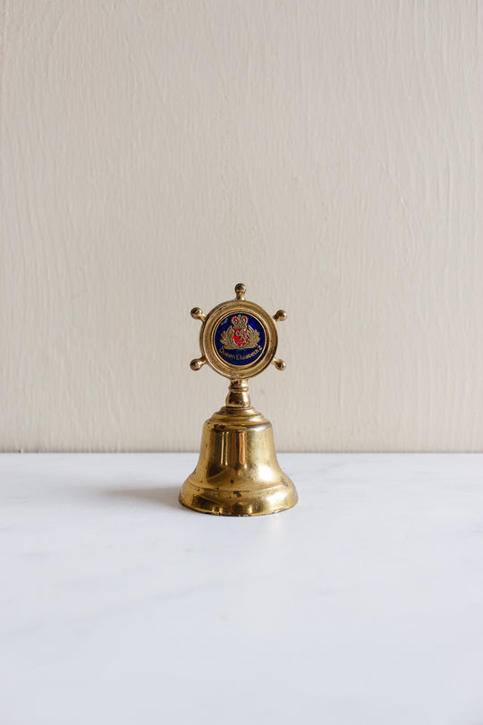 vintage English cunard line brass souvenir bell