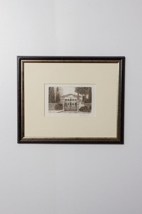 vintage italian woodblock print "le palamat"