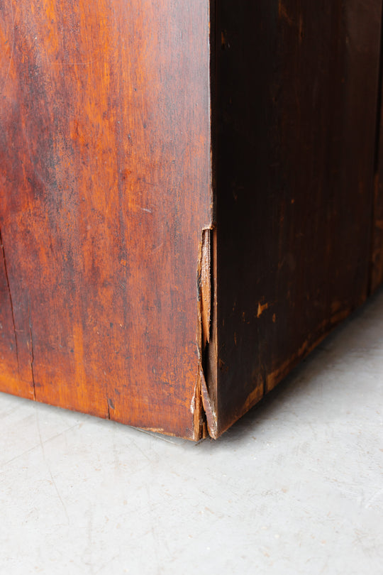 late 19th century Victorian flame mahogany tall boy cabinet