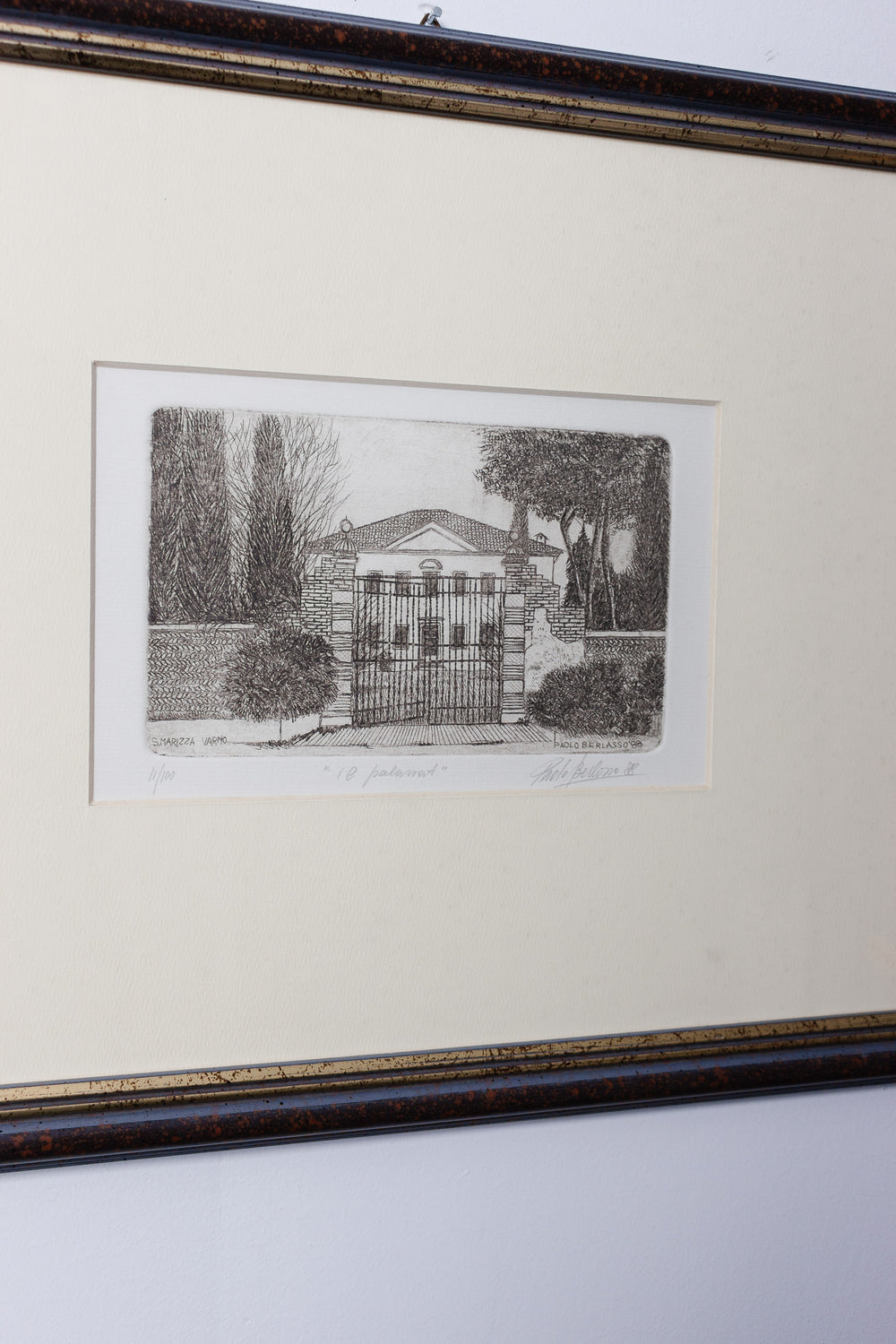 vintage italian woodblock print "le palamat"