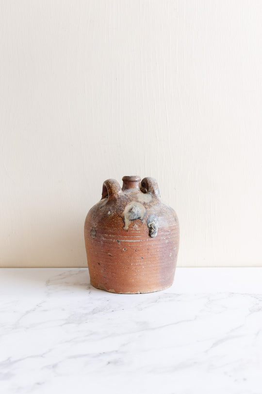 antique french provincial glazed pottery jug