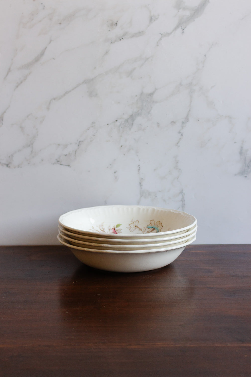 set of 1930s swinnerton's polychrome "montrose" cereal bowls