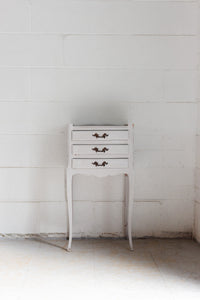 antique french louis xv style bedside table with cabriole legs