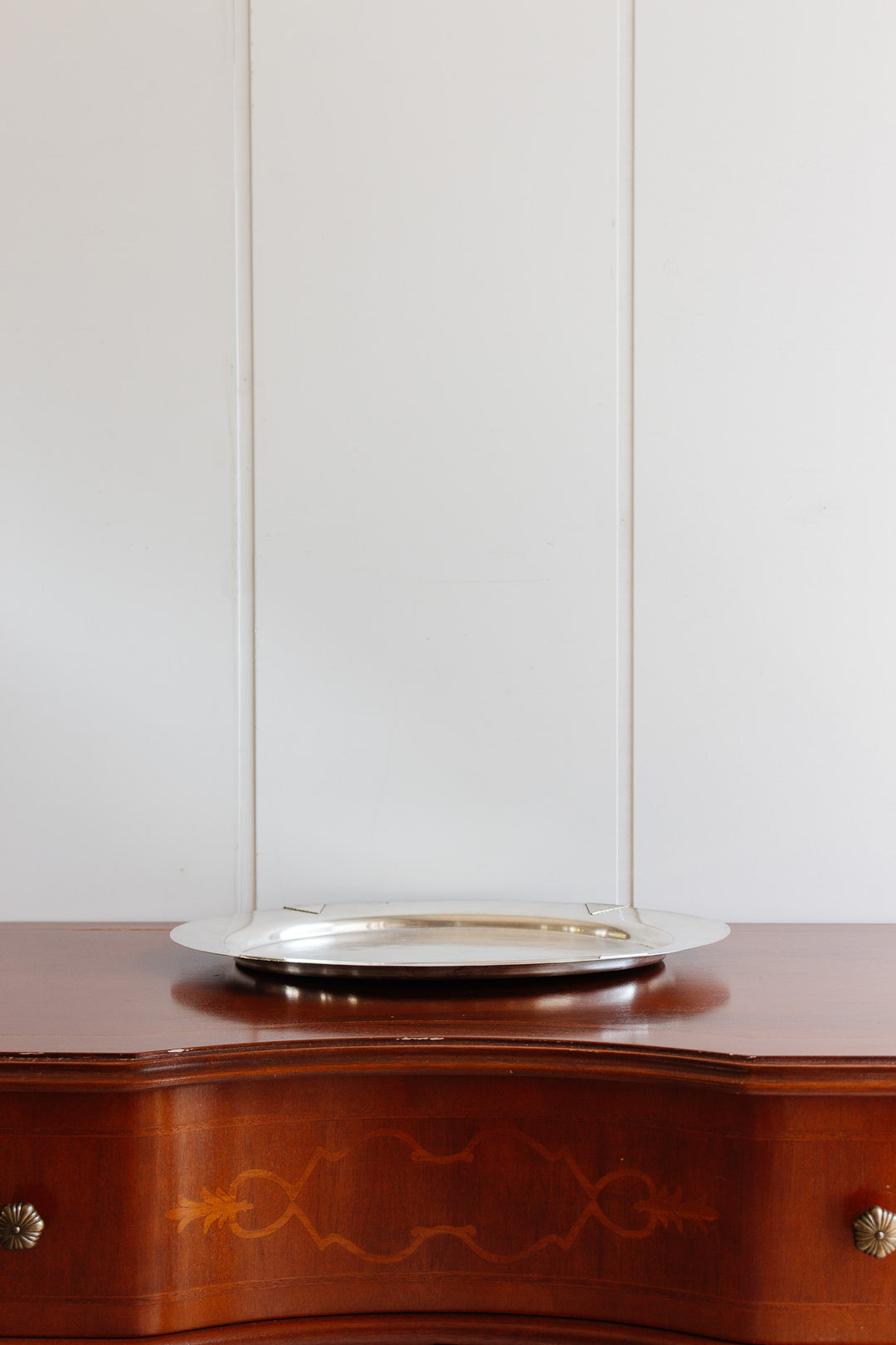 art deco french silver serving tray