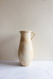 vintage french tall pottery handled vessel