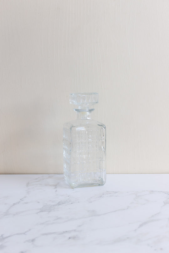 vintage french cut glass decanter i
