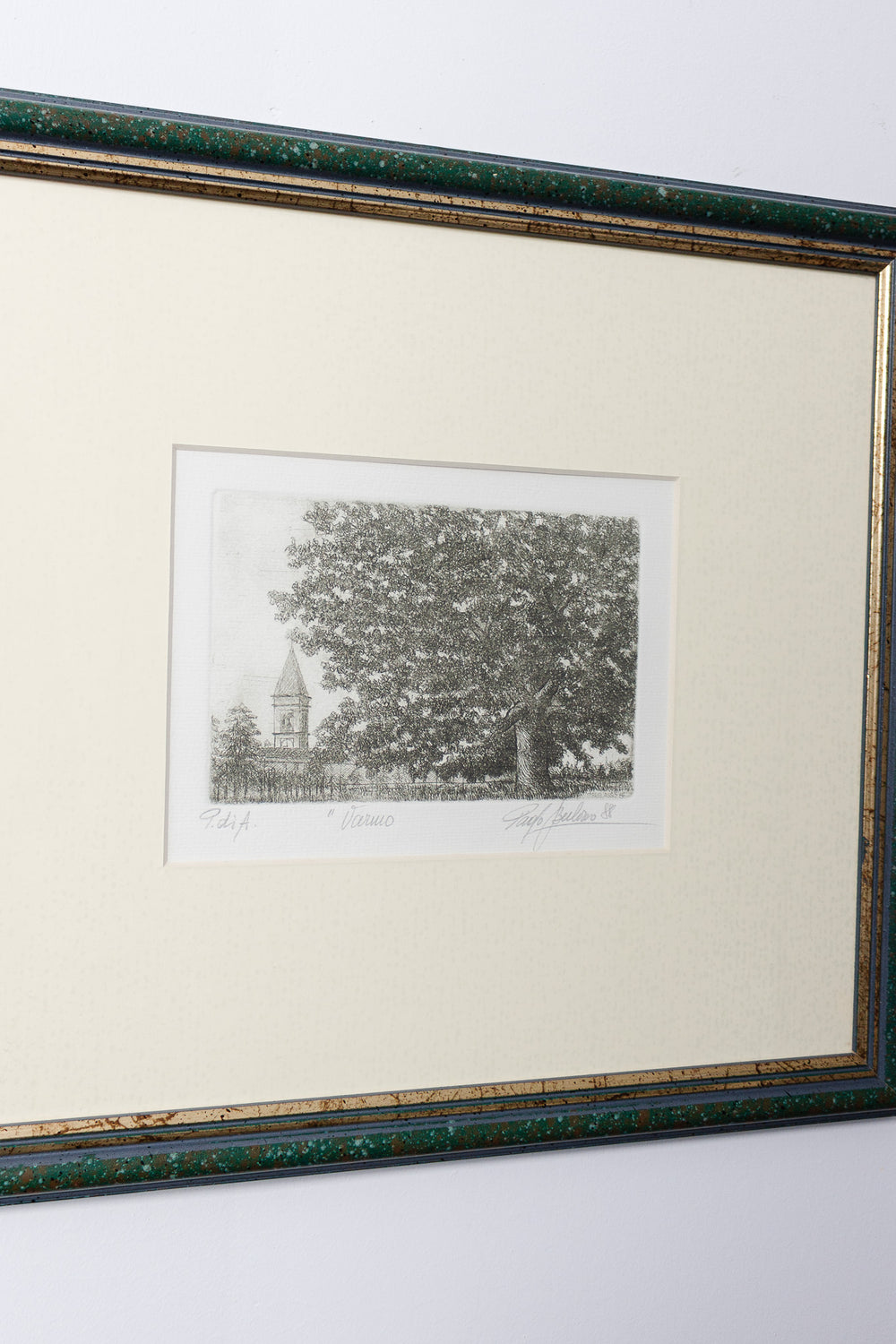 vintage italian woodblock print "varuio"
